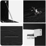 Veggskap Svart Eik 100 X 36.5 X 35 Cm Konstruert Tre