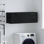 Veggskap Svart Eik 100 X 36.5 X 35 Cm Konstruert Tre