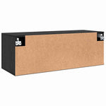 Veggskap Svart Eik 100 X 36.5 X 35 Cm Konstruert Tre