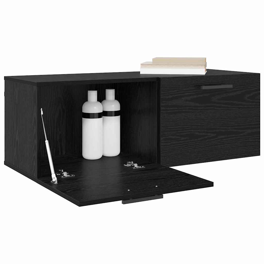 Veggskap Svart Eik 100 X 36.5 X 35 Cm Konstruert Tre