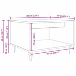 Kaffebord Artisan Eik 60 X 50 X 40 Cm Konstruert Tre