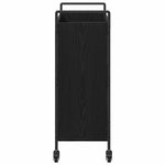 Kjøkkenvogn Svart Eik 70 X 30 X 82 Cm Konstruert Tre