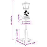 Julegatelampe Med Lanterne Med 9 Led Rød 40,5X40,5X180Cm Plast