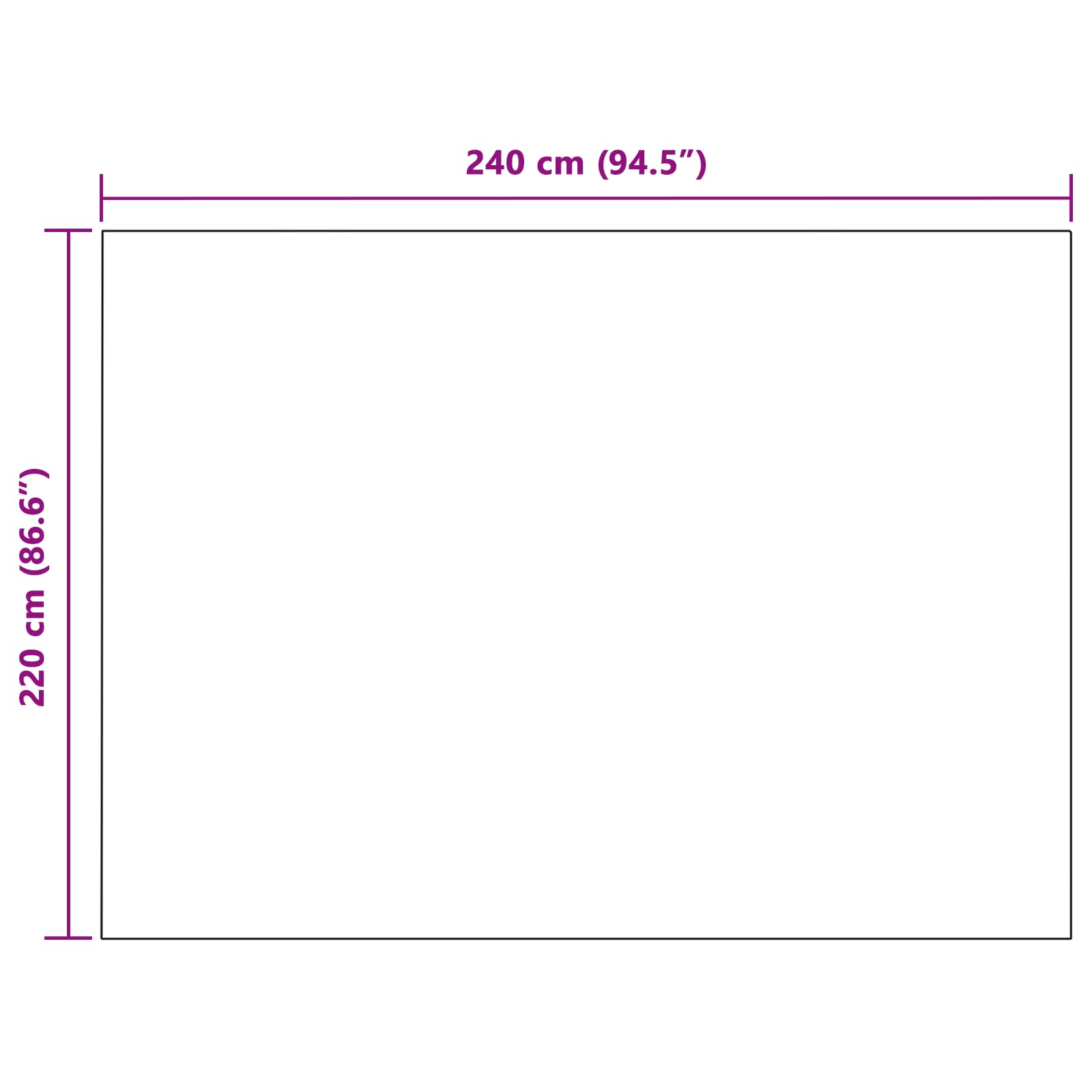 Kastteppe Svart 220 X 240 Cm Fleece