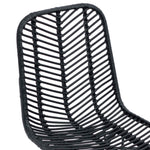 Spisestuestol 2 Pcs Svart 44,5 X 55 X 85 Cm Rattan Og Jern