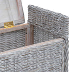 Oppbevaringsbenk Med Pute Hvitvask 110 X 40 X 50 Cm Rotting