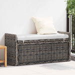 Oppbevaringsbenk Med Pute Svartvask 110 X 40 X 50 Cm Rotting