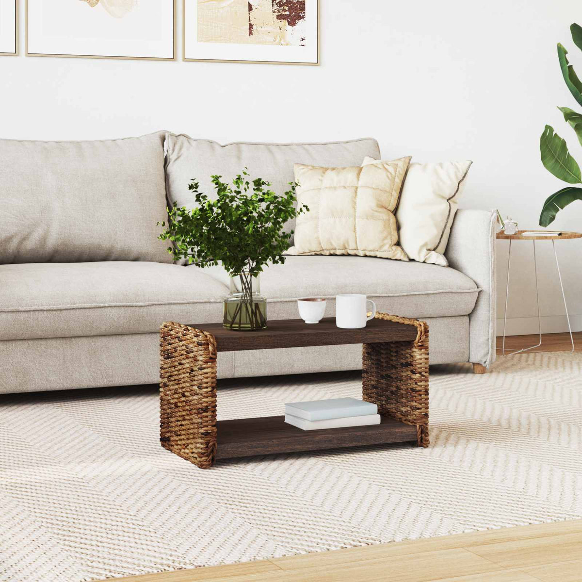 Sidetabell Naturlig 44.5 X 45 X 45 Cm Massiv Mahogni Tre