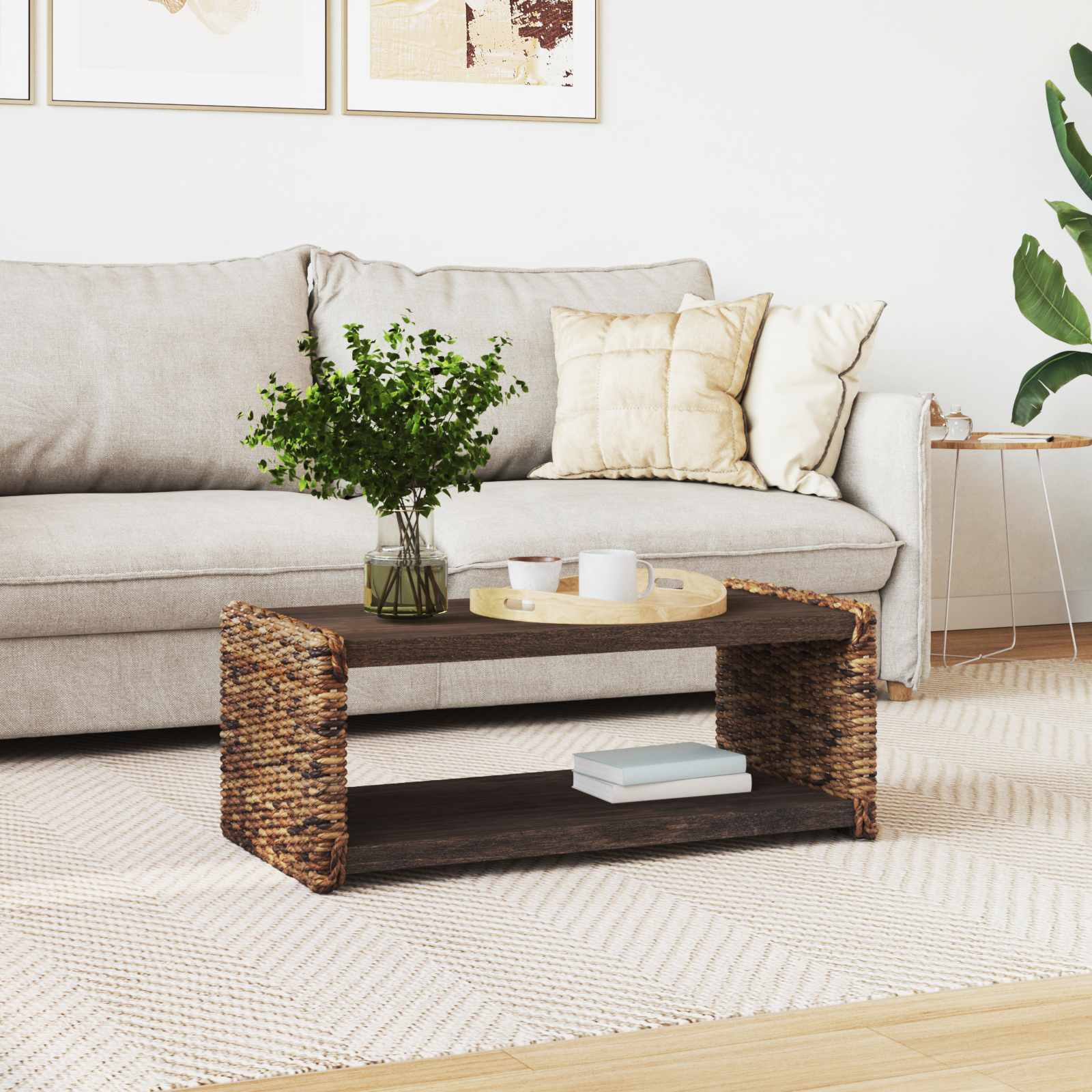 Sidetabell Naturlig 44.5 X 45 X 45 Cm Massiv Mahogni Tre