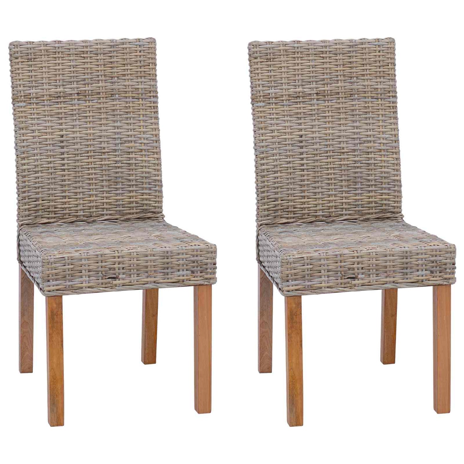 Spisestuestol 2 Pcs Kubu Grå 45 X 54 X 93 Cm Massiv Mahogni Tre
