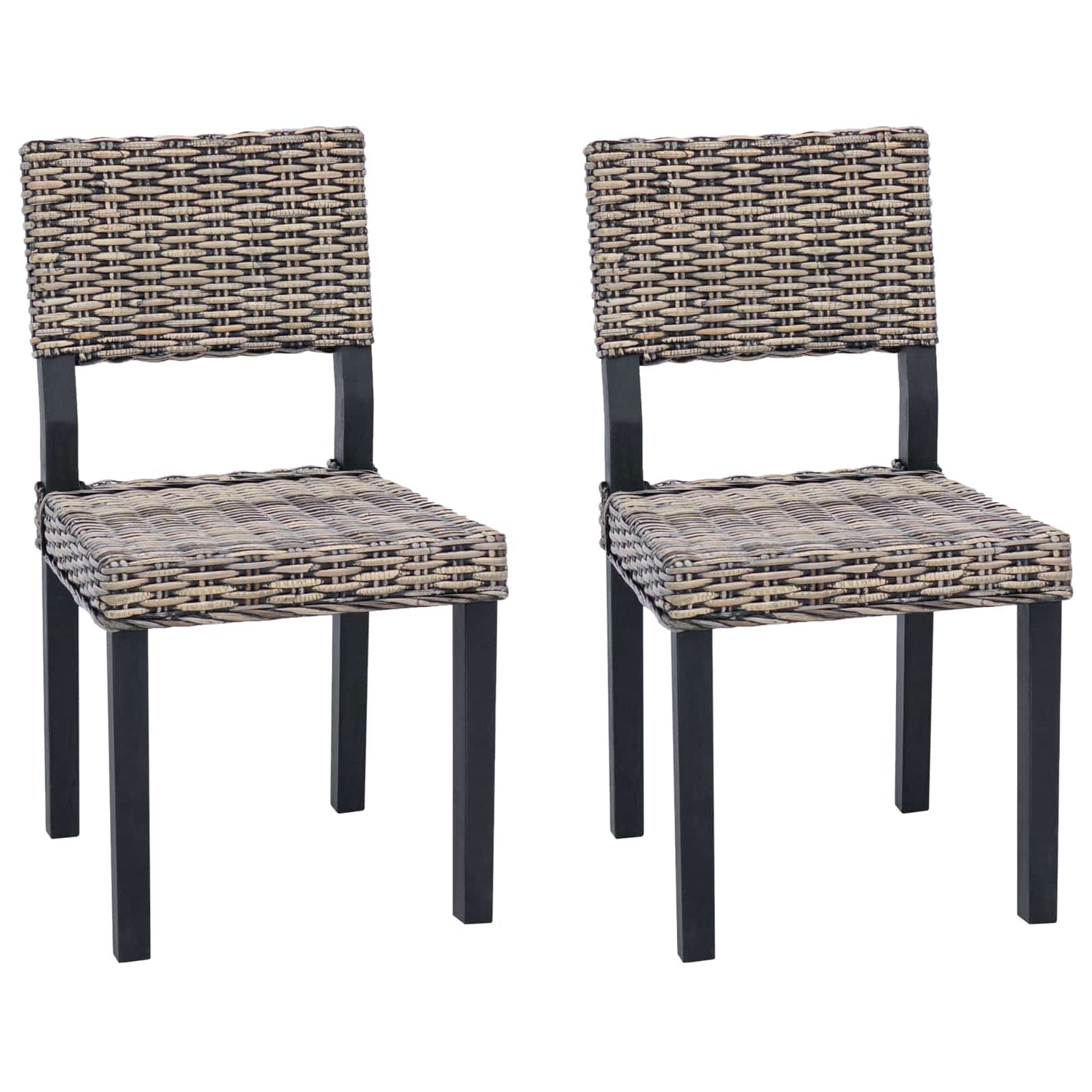 2 Pcs Svartvask 45 X 55 X 84 Cm Kubu Rattan