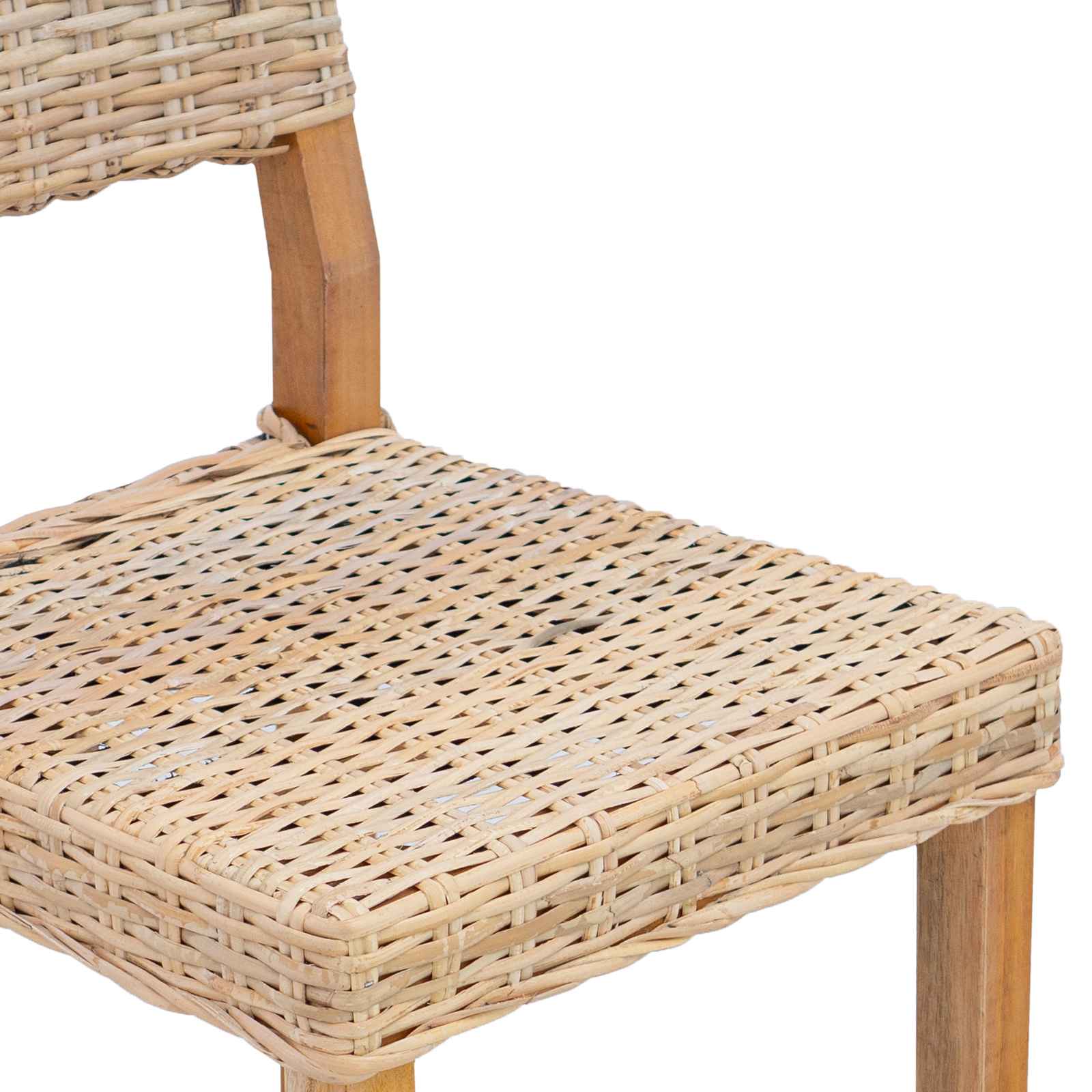 2 Pcs Naturlig 45 X 55 X 84 Cm Kubu Rattan