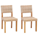 2 Pcs Naturlig 45 X 55 X 84 Cm Kubu Rattan