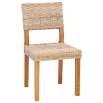 2 Pcs Naturlig 45 X 55 X 84 Cm Kubu Rattan