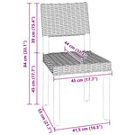 2 Pcs Naturlig 45 X 55 X 84 Cm Kubu Rattan