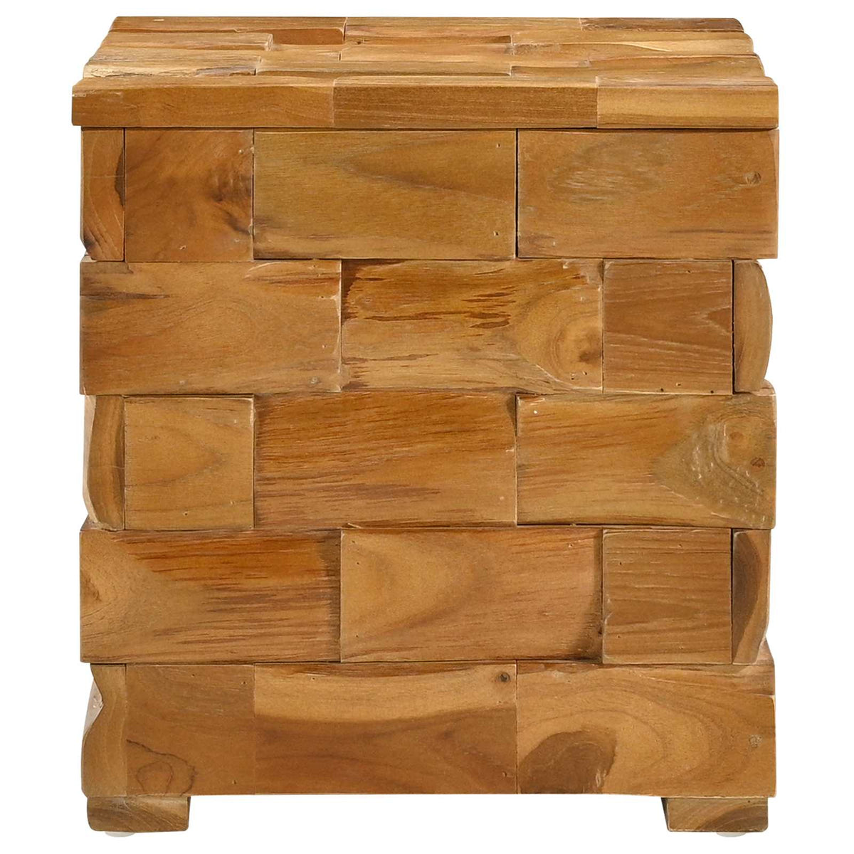 Oppbevaringskrakk Brun 40 X 40 X 45 Cm Massivt Teaktre