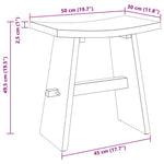 Badestol Brun 50 X 29,5 X 50,5 Cm Massivt Teaktre