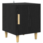 Nattbordskap Svart Eik 40 X 40 X 50 Cm Konstruert Tre