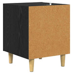 Nattbordskap Svart Eik 40 X 40 X 50 Cm Konstruert Tre