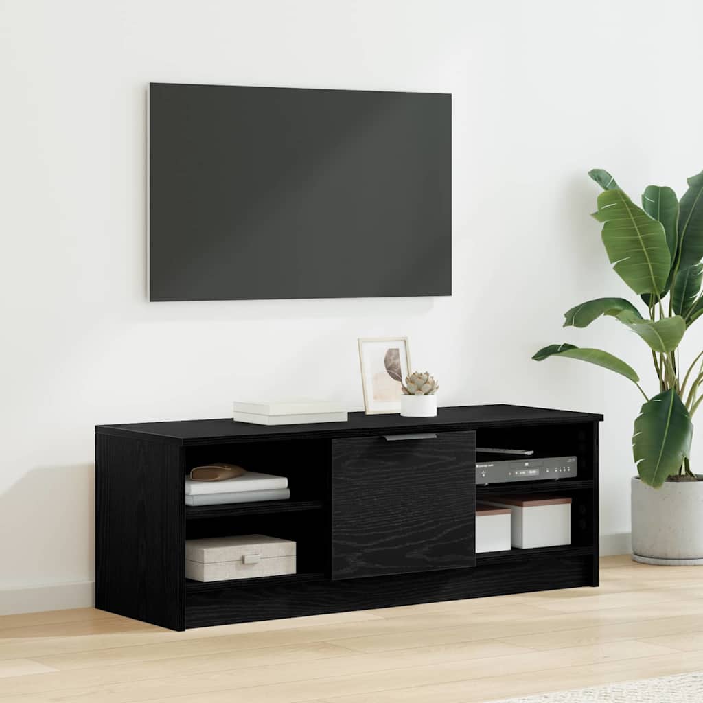 Tv-Skap Svart Eik 102 X 35 X 36,5 Cm Konstruert Tre