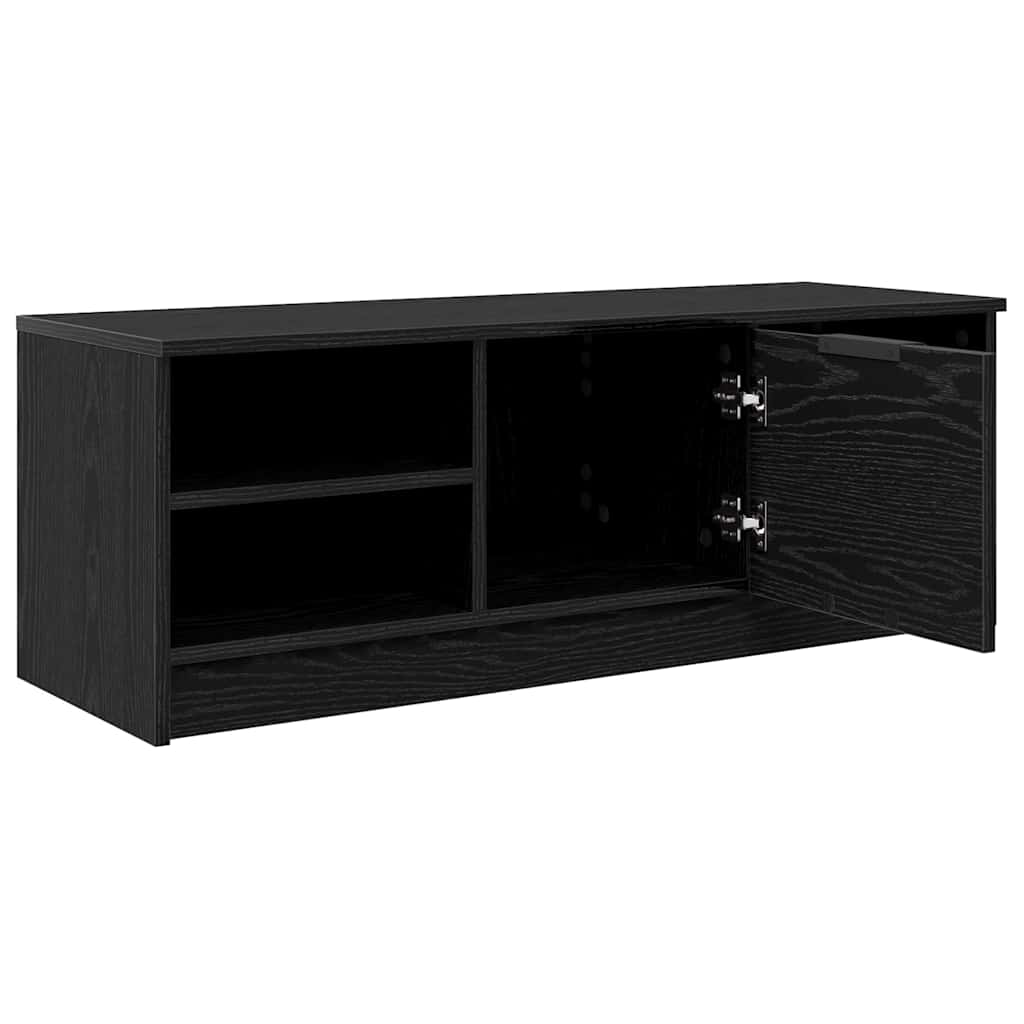 Tv-Skap Svart Eik 102 X 35 X 36,5 Cm Konstruert Tre