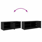 Tv-Skap Svart Eik 102 X 35 X 36,5 Cm Konstruert Tre