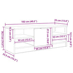 Tv-Skap Svart Eik 102 X 35 X 36,5 Cm Konstruert Tre