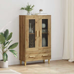 Høyskap Med Skuff Artisan Eik 70 X 31 X 115 Cm Konstruert Tre