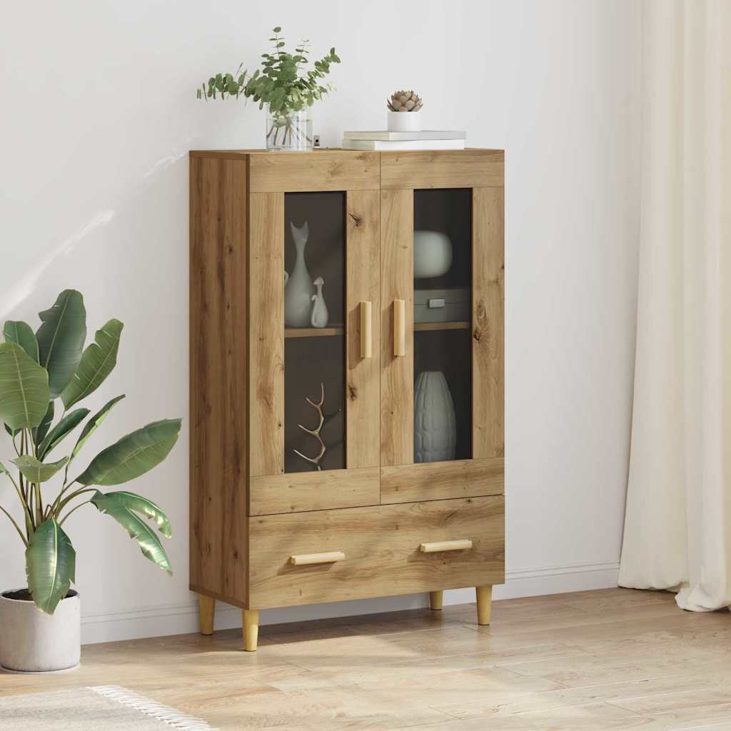 Høyskap Med Skuff Artisan Eik 70 X 31 X 115 Cm Konstruert Tre