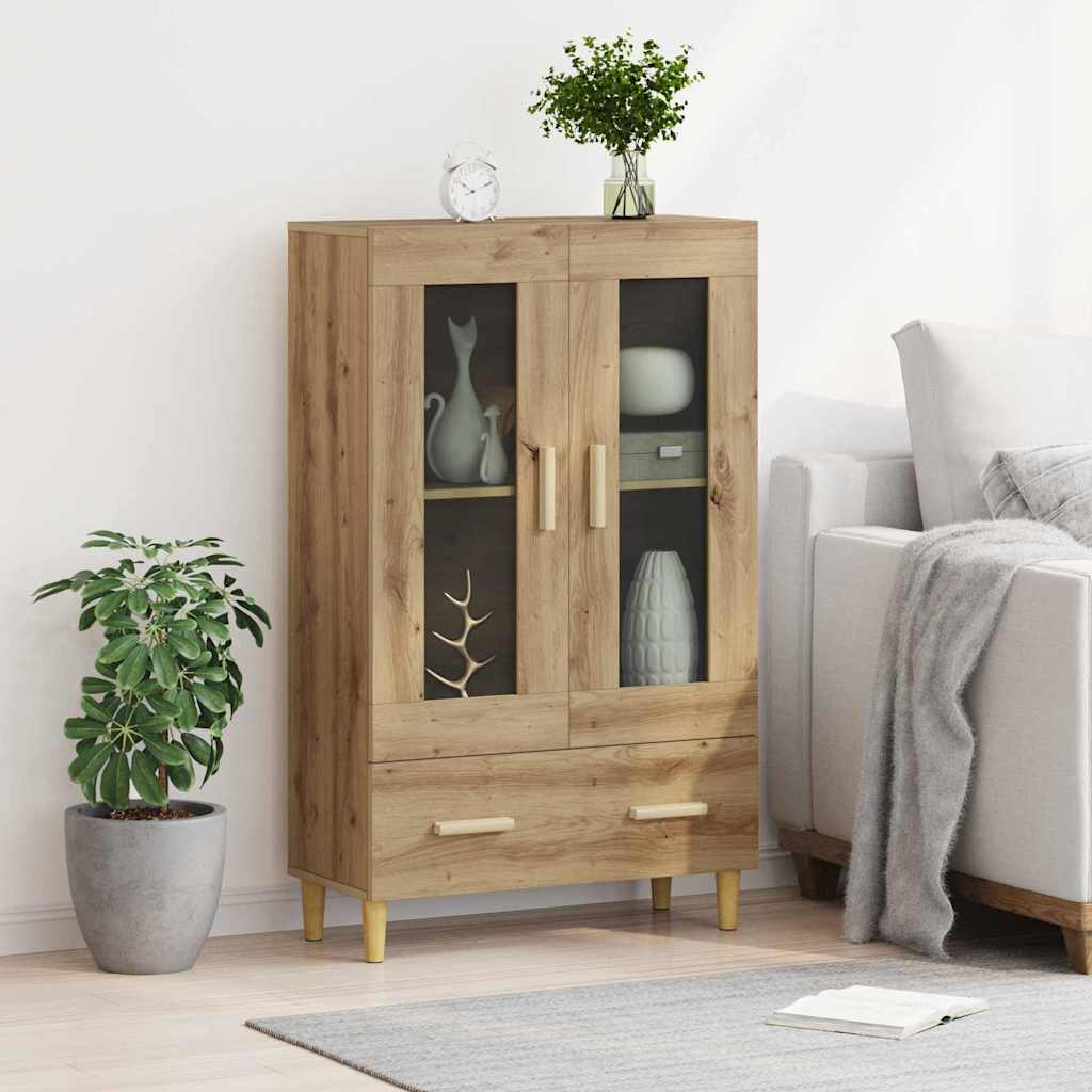 Høyskap Med Skuff Artisan Eik 70 X 31 X 115 Cm Konstruert Tre