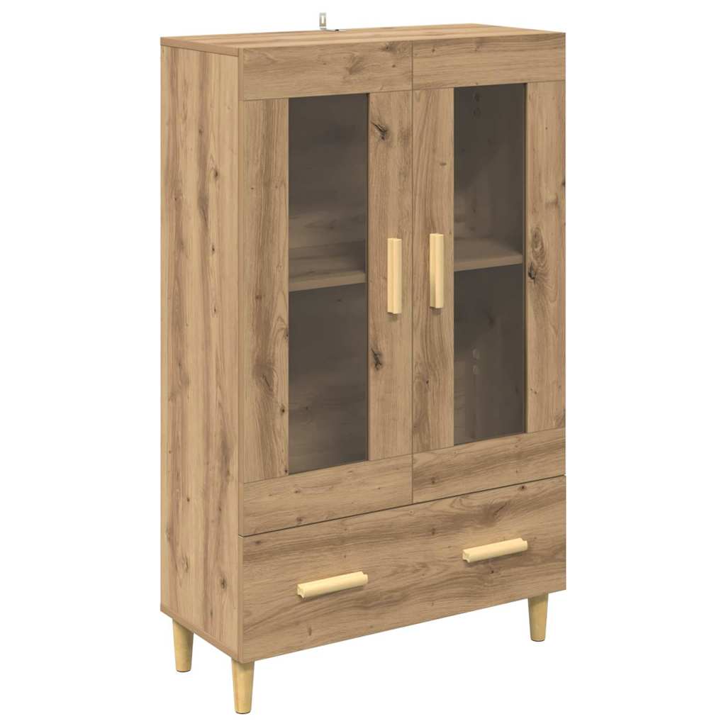 Høyskap Med Skuff Artisan Eik 70 X 31 X 115 Cm Konstruert Tre