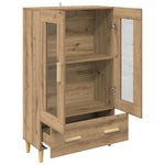 Høyskap Med Skuff Artisan Eik 70 X 31 X 115 Cm Konstruert Tre