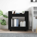Skrivebordvogn Svart Eik 60 X 45 X 60 Cm Konstruert Tre