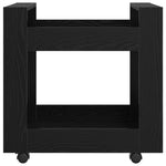 Skrivebordvogn Svart Eik 60 X 45 X 60 Cm Konstruert Tre