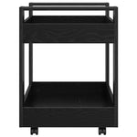 Skrivebordvogn Svart Eik 60 X 45 X 60 Cm Konstruert Tre