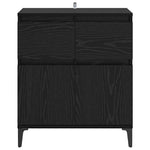 Serviesskap Svart Eik 60 X 35 X 70 Cm Ingeniørtre Og Jern