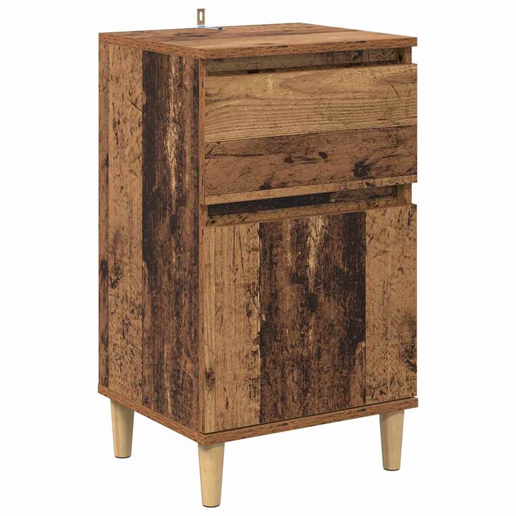 Nattbordskap Gammelt Tre 40 X 35 X 70 Cm Konstruert Tre