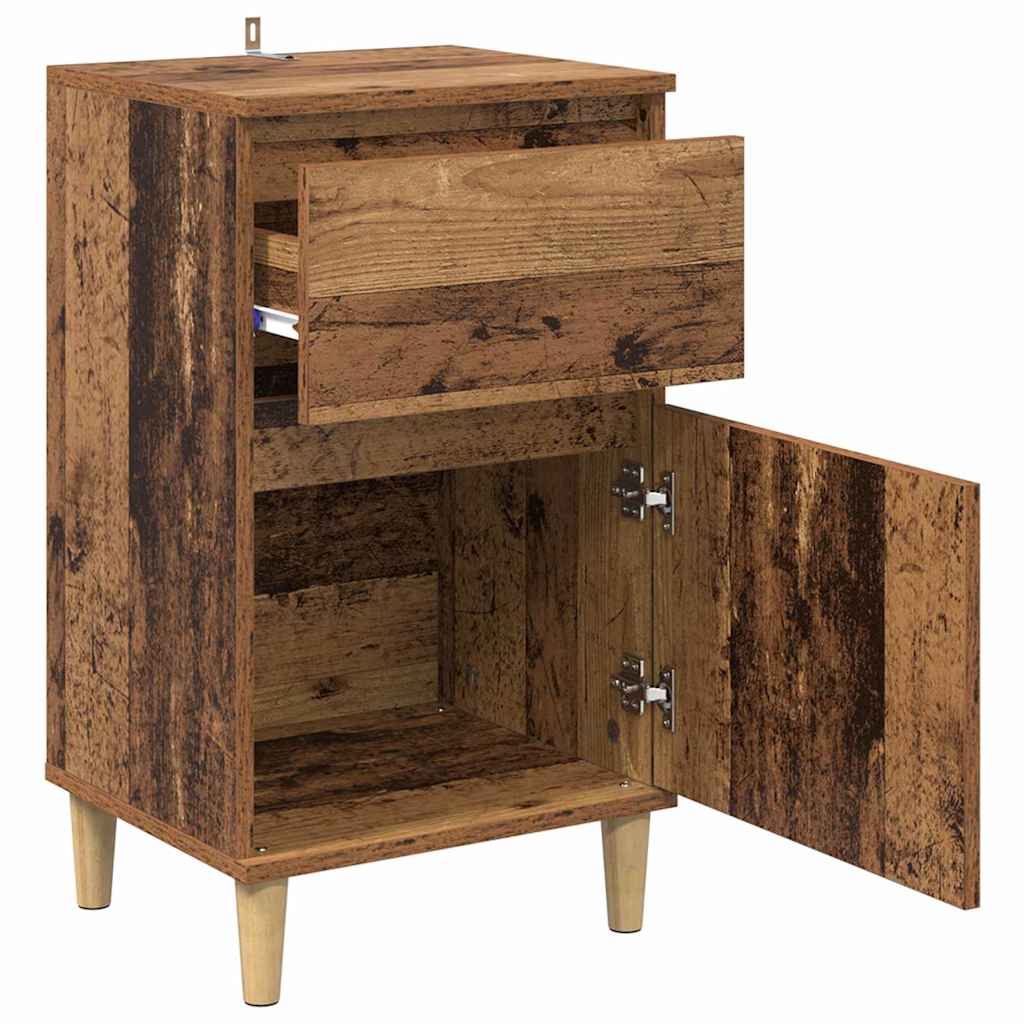 Nattbordskap Gammelt Tre 40 X 35 X 70 Cm Konstruert Tre