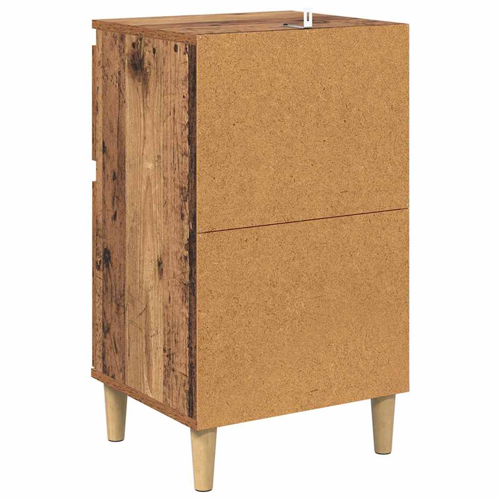 Nattbordskap Gammelt Tre 40 X 35 X 70 Cm Konstruert Tre