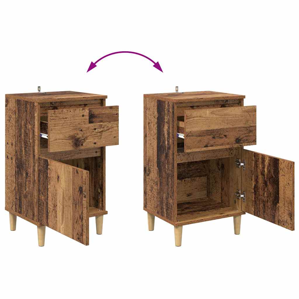 Nattbordskap Gammelt Tre 40 X 35 X 70 Cm Konstruert Tre