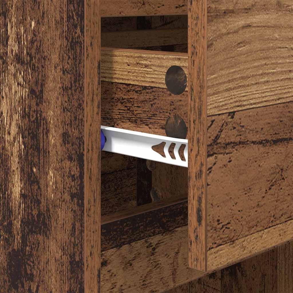 Nattbordskap 2 Pcs Gammelt Tre 40 X 35 X 70 Cm Konstruert Tre