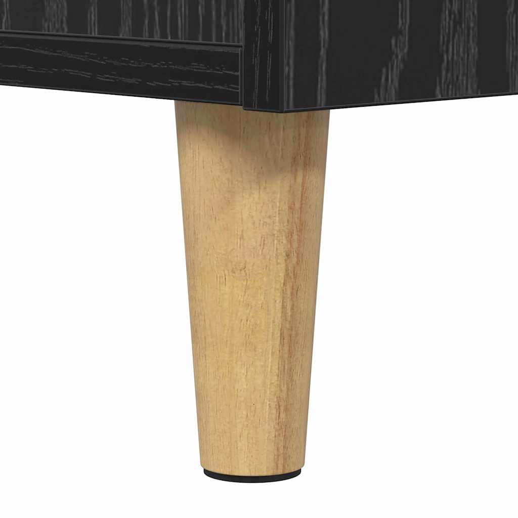 Nattbordskap 2 Pcs Svart Eik 40 X 35 X 70 Cm Konstruert Tre