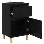 Nattbordskap 2 Pcs Svart Eik 40 X 35 X 70 Cm Konstruert Tre