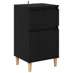 Nattbordskap 2 Pcs Svart Eik 40 X 35 X 70 Cm Konstruert Tre