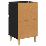 Nattbordskap 2 Pcs Svart Eik 40 X 35 X 70 Cm Konstruert Tre