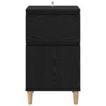 Nattbordskap 2 Pcs Svart Eik 40 X 35 X 70 Cm Konstruert Tre