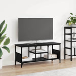 Tv-Skap Svart Eik 100 X 35 X 45 Cm Ingeniørtre Og Jern