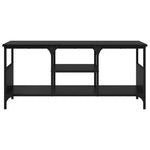 Tv-Skap Svart Eik 100 X 35 X 45 Cm Ingeniørtre Og Jern