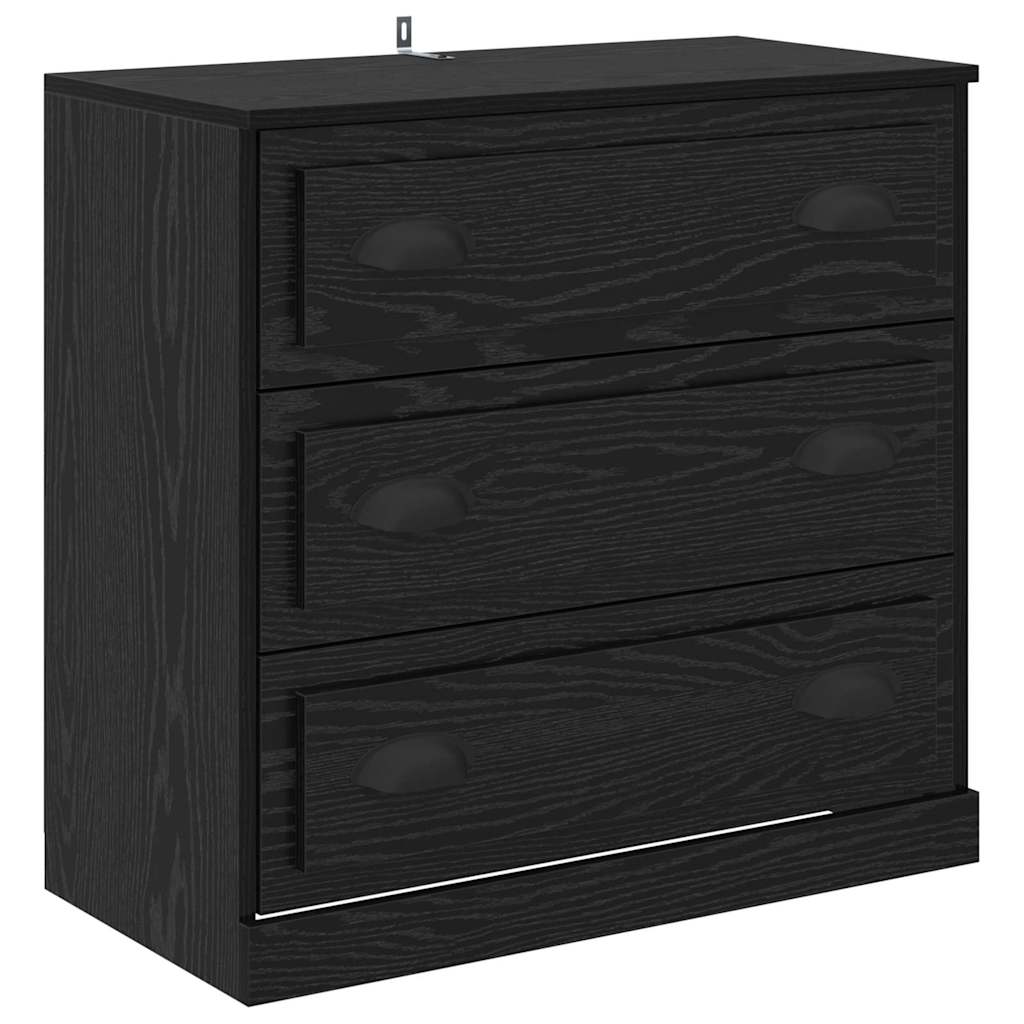 Serviesskap Svart Eik 70 X 35,5 X 67,5 Cm Konstruert Tre