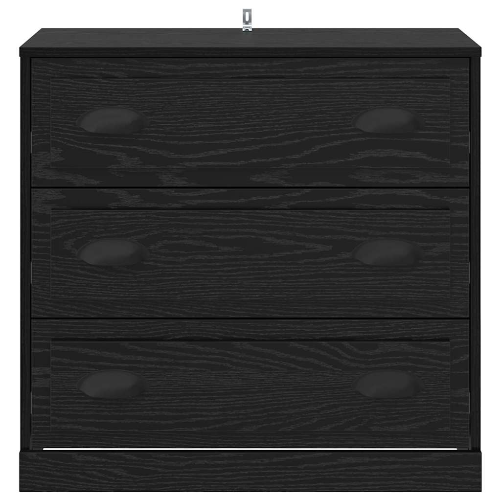 Serviesskap Svart Eik 70 X 35,5 X 67,5 Cm Konstruert Tre